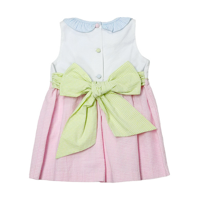 Pastel Seersucker Butterfly Dress - Zuccini Kids