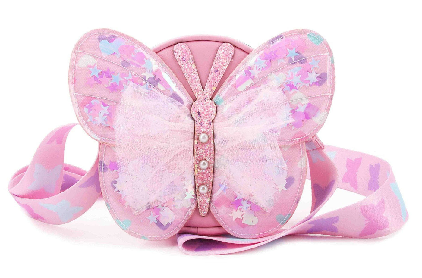 Butterfly Confetti Hearts Crossbody Bag - OMG Accessoires