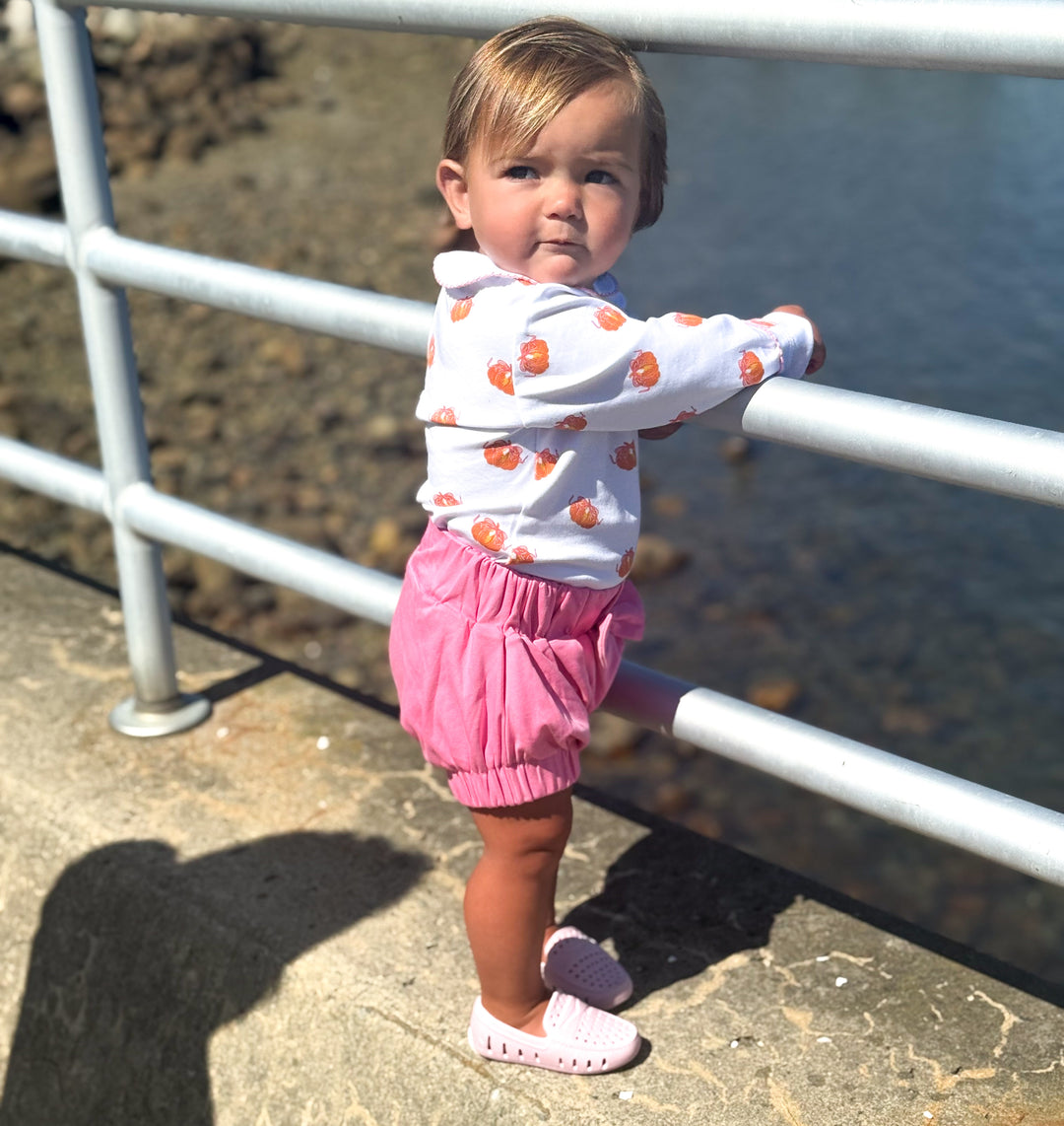 Pretty in Pumpkin Pima Onesie - Maddie & Connor