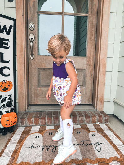 LSU French Knot Tiger Knee High Socks