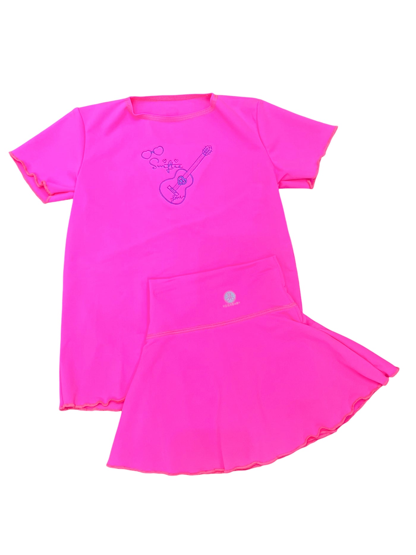 Taylor Swift Hot Pink Athleisure Skort & Shirt Set - Yoga Baby