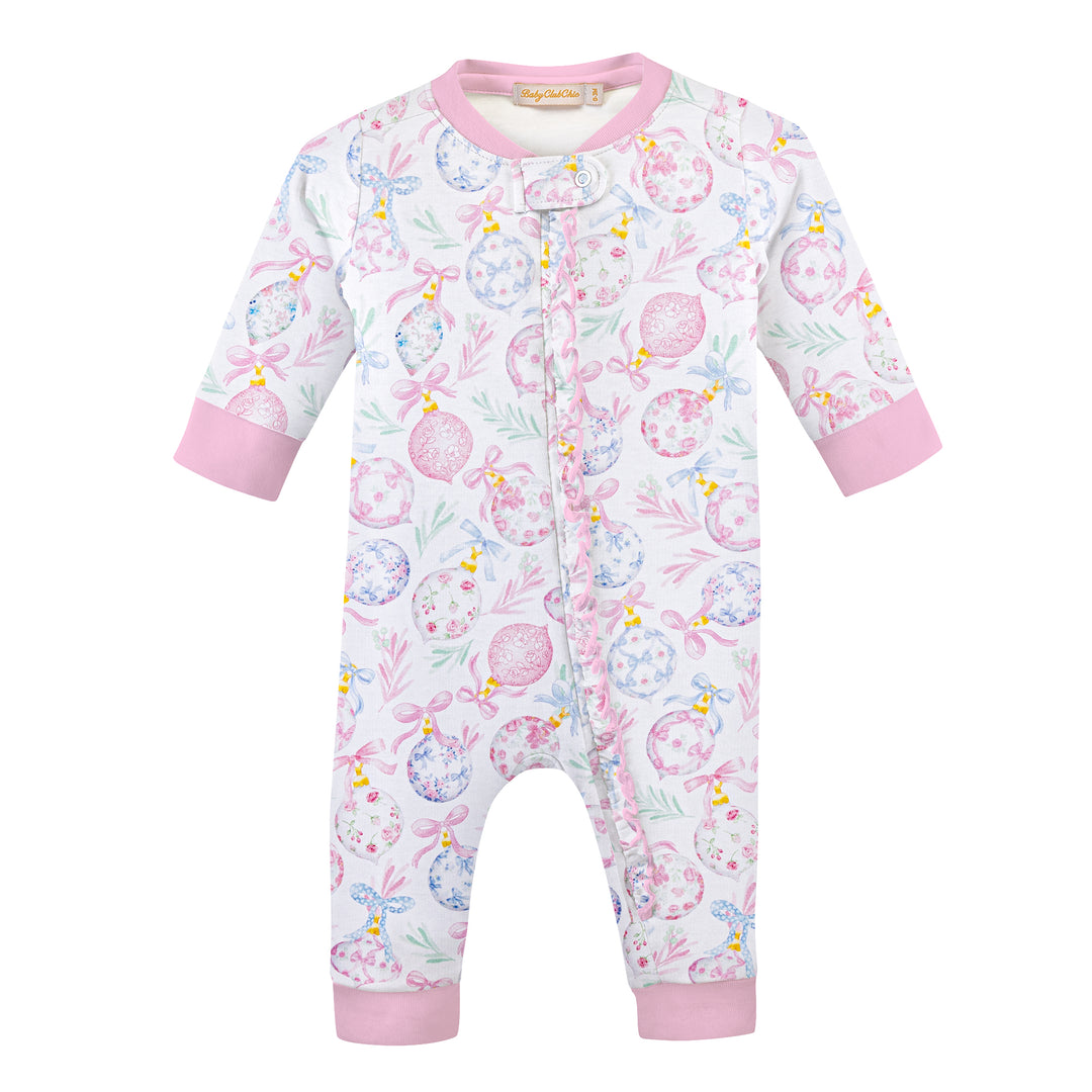 Pink Christmas Ornaments Pajamas - Baby Club Chic