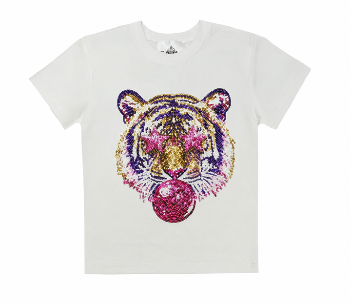 Sequin Tiger Bubble Shirt - Belle Cher