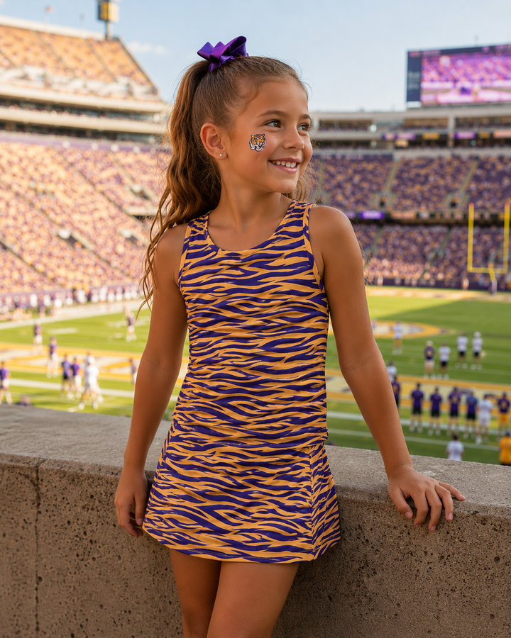 Tiger Stripe Active Skort Set - Belle Cher