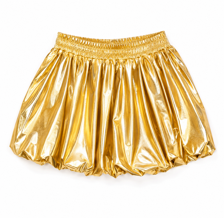 Metallic Gold Bubble Skort - Blended Spirit