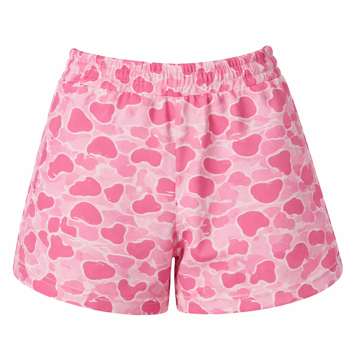 Girls Pink Camo Performance Shorts - Fieldstone