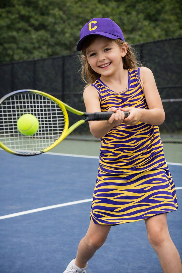 Tiger Striped Performance Tank & Skort - Belle Cher