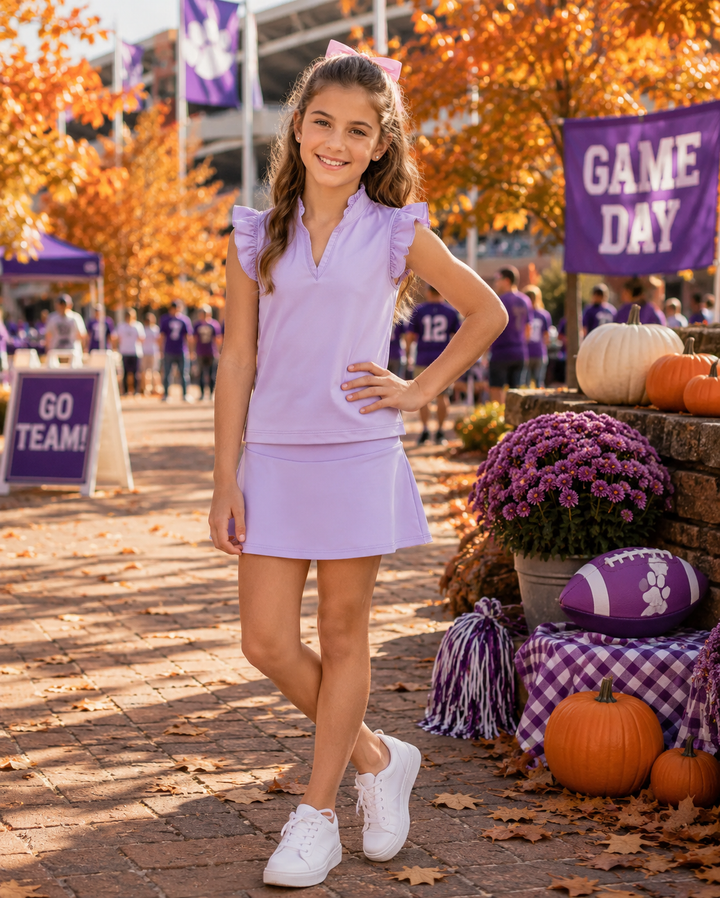 Lavender Performance Skort - Lila & Hayes