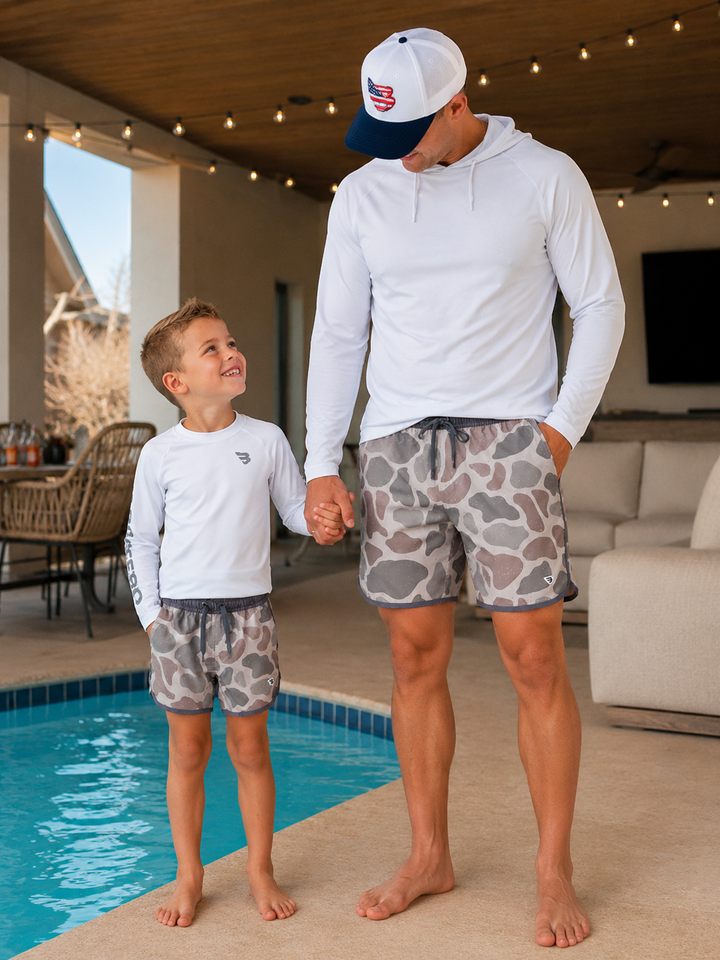 Jumbo Deer Camo Swim Trunks - Burlebo