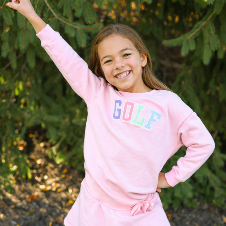 Pink Golf Sweatshirt - Bits & Bows