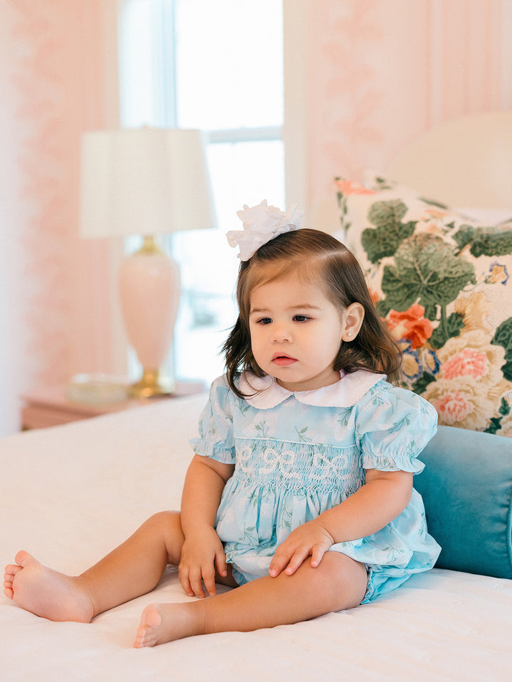 Smocked Hydrangea Bubble - Poppy Kids Co.