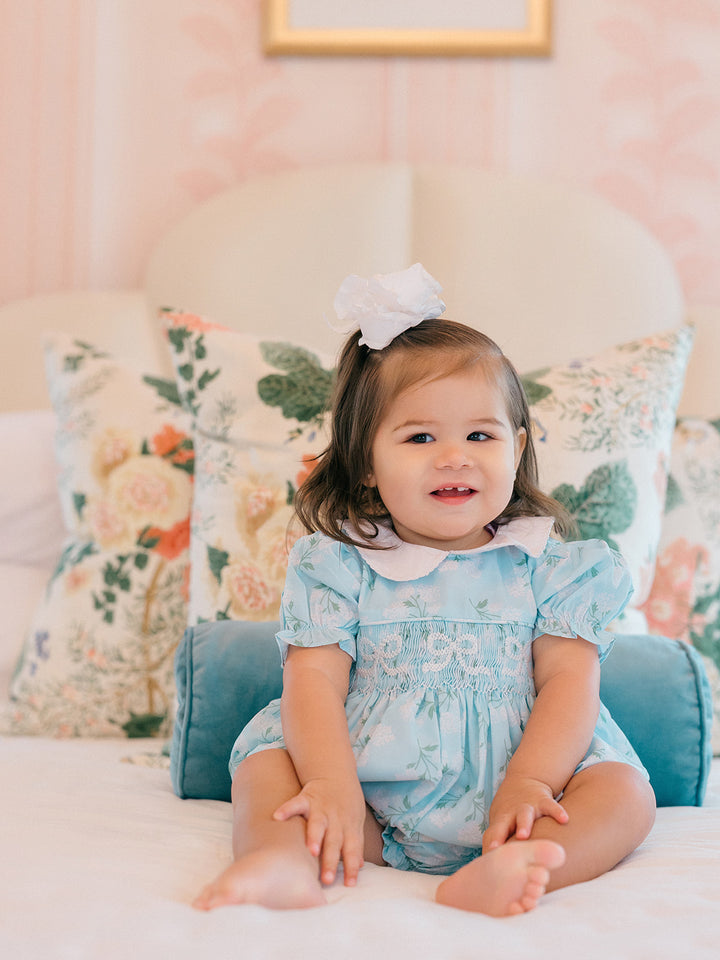 Smocked Hydrangea Bubble - Poppy Kids Co.