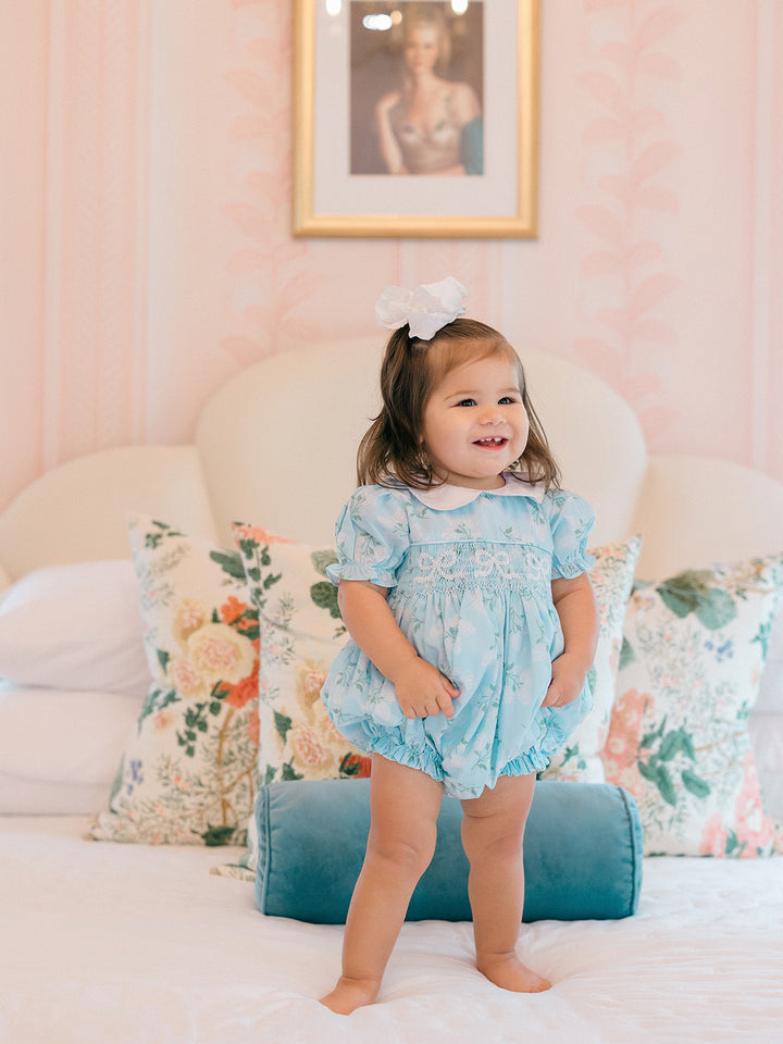 Smocked Hydrangea Bubble - Poppy Kids Co.