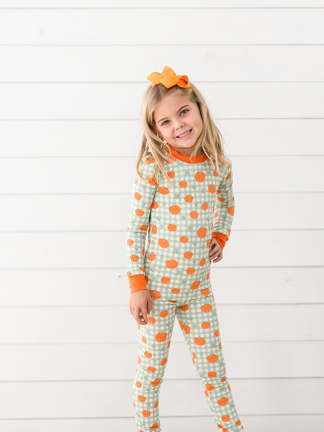 Cozy Pumpkin Bamboo Pajamas - Poppy Kids
