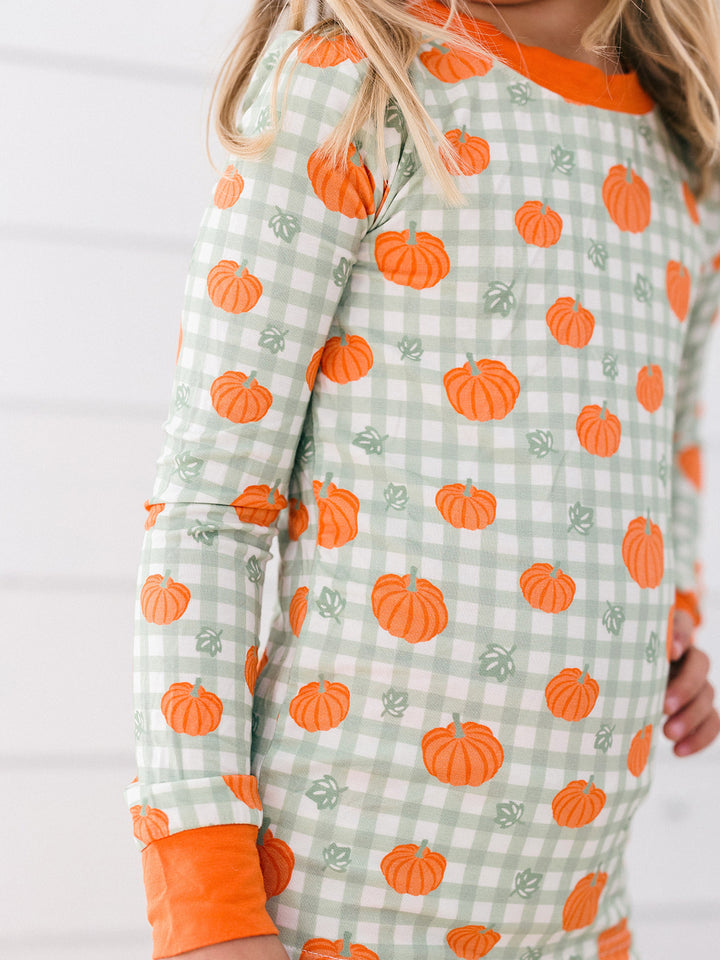 Cozy Pumpkin Bamboo Pajamas - Poppy Kids