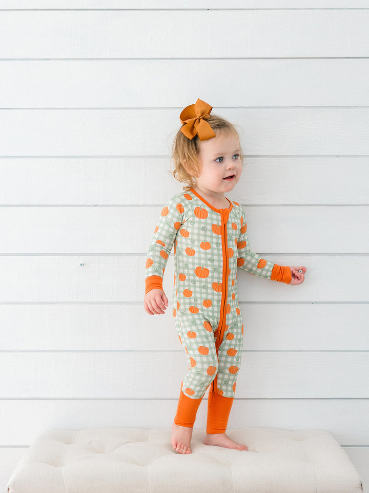 Cozy Pumpkin Bamboo Pajamas - Poppy Kids