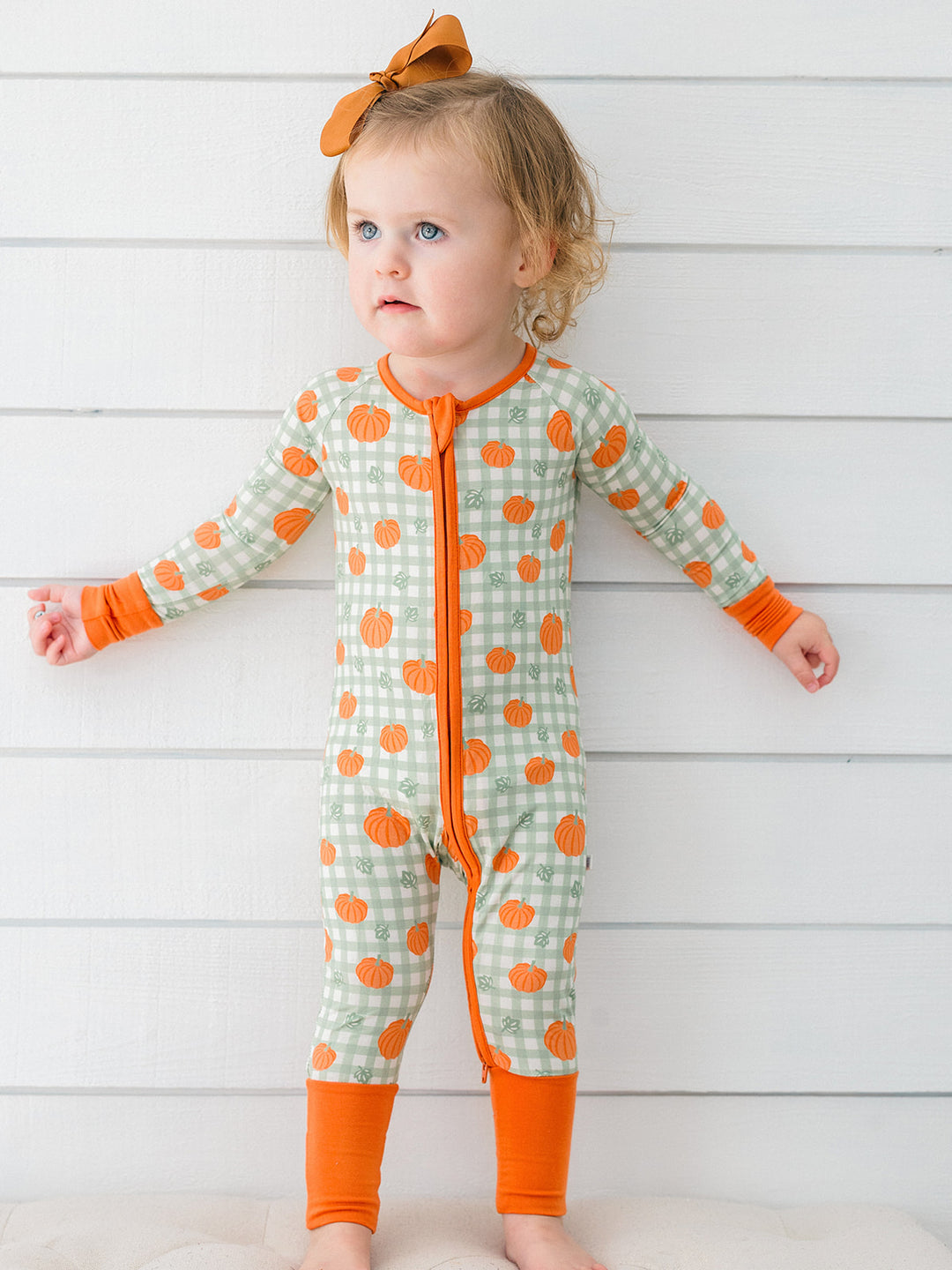 Cozy Pumpkin Bamboo Pajamas - Poppy Kids