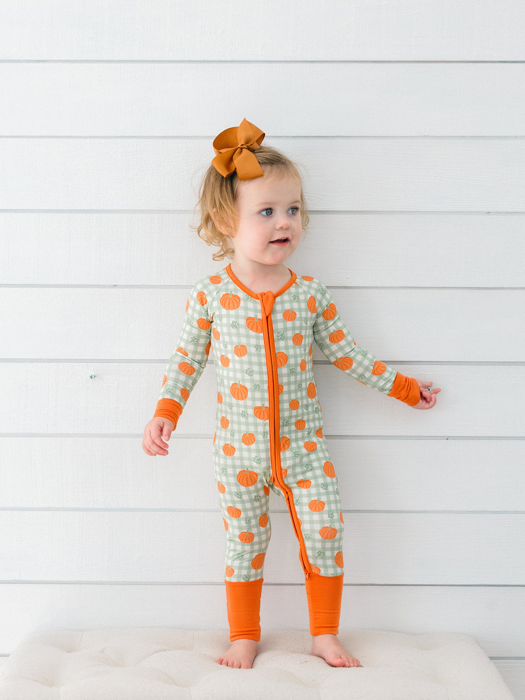 Cozy Pumpkin Bamboo Pajamas - Poppy Kids