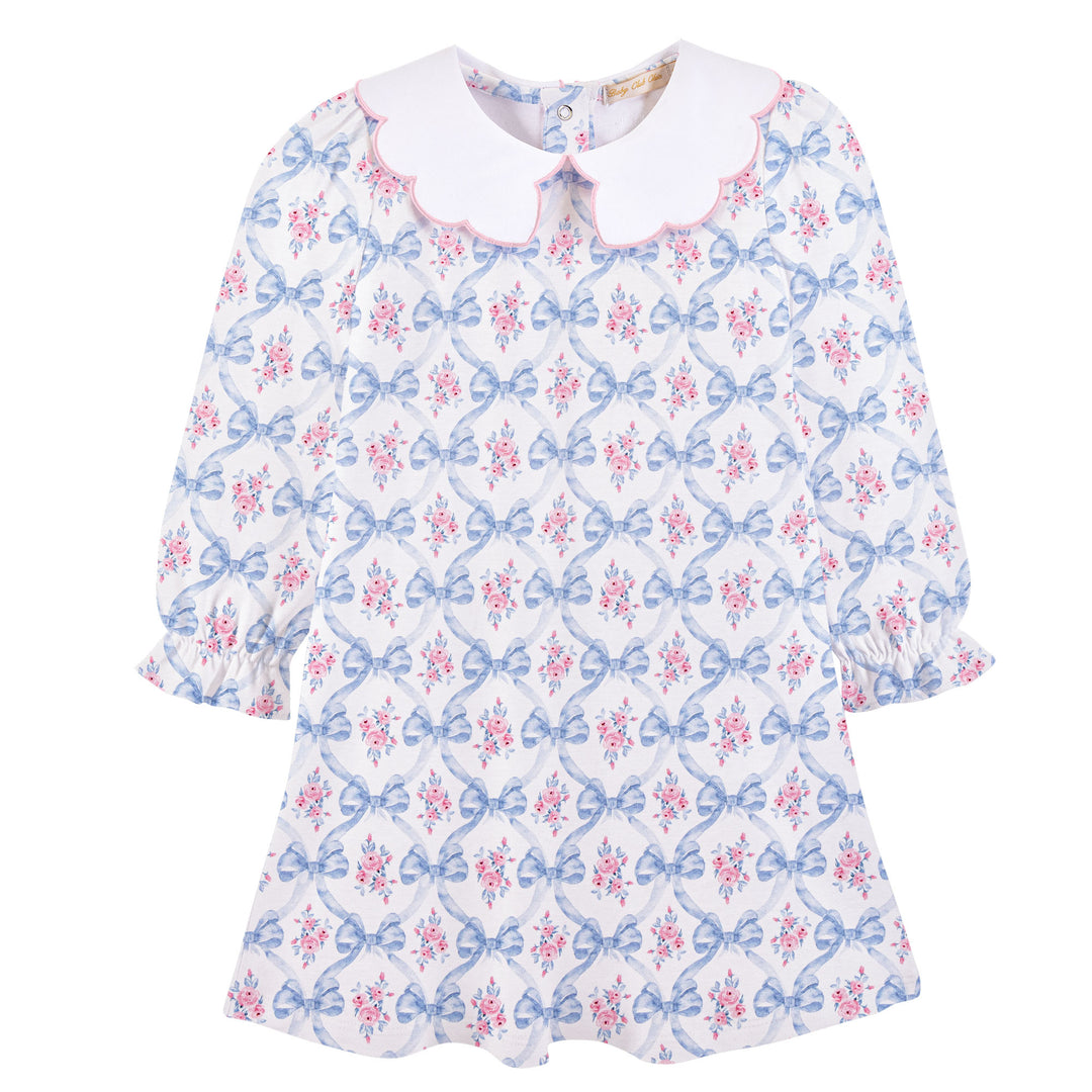 Bows and Blooms Pima Dress - Baby Club Chic