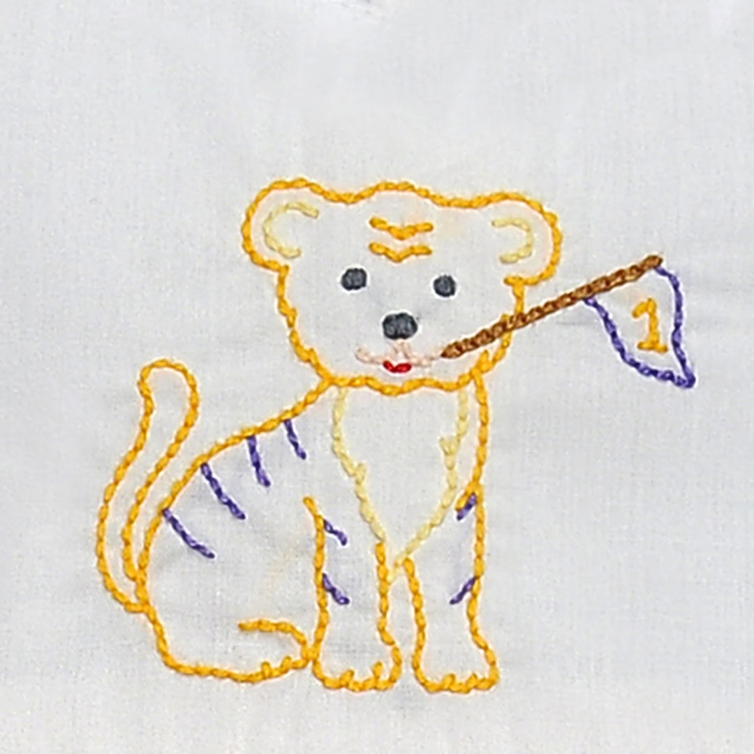 Boys Little Tiger Purple Gingham Bubble - Remember Nguyen