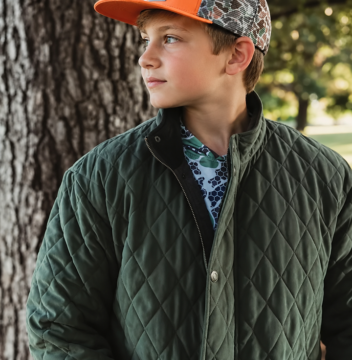 Green Quilted Jacket - Fieldstone