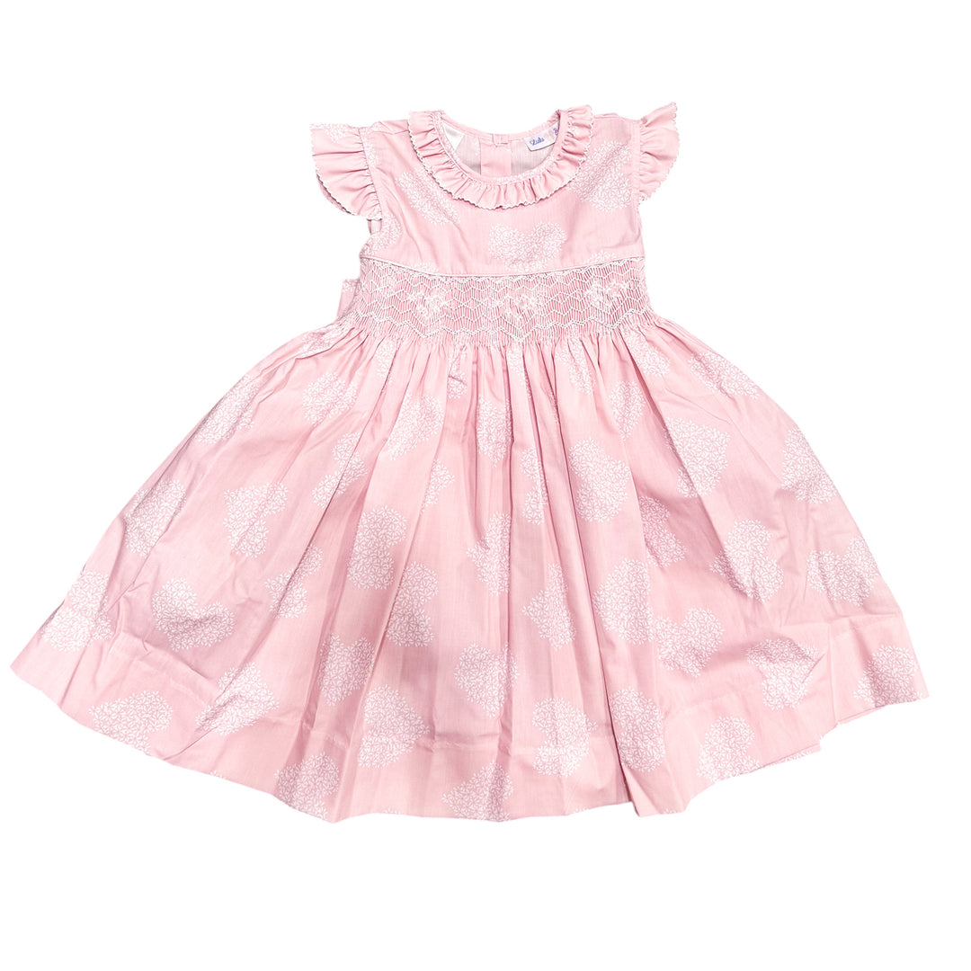 Girls Smocked Floral Hearts Collection - Lulu Bebe
