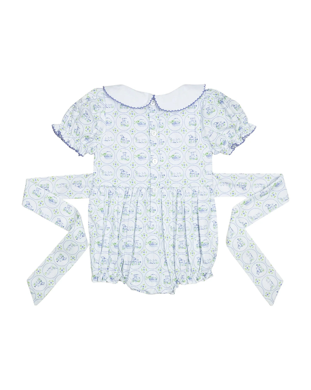 Easter Toile Girls Bubble - Smockingbird