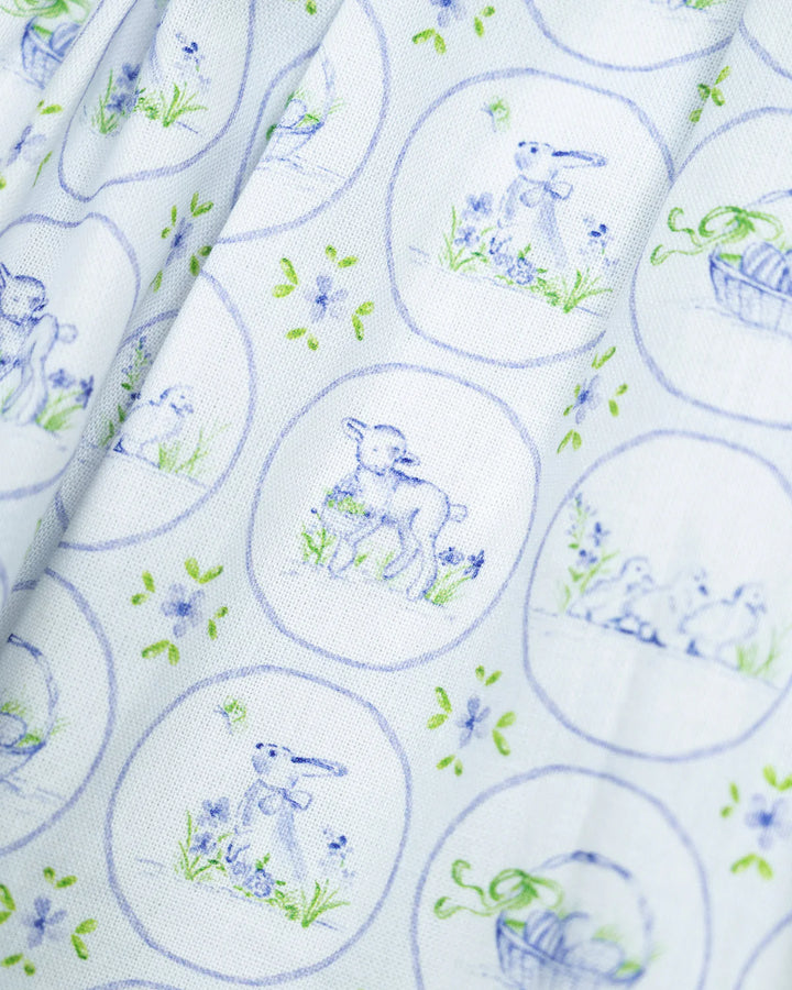 Easter Toile Girls Bubble - Smockingbird
