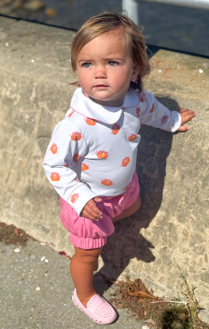 Pretty in Pumpkin Pima Onesie - Maddie & Connor