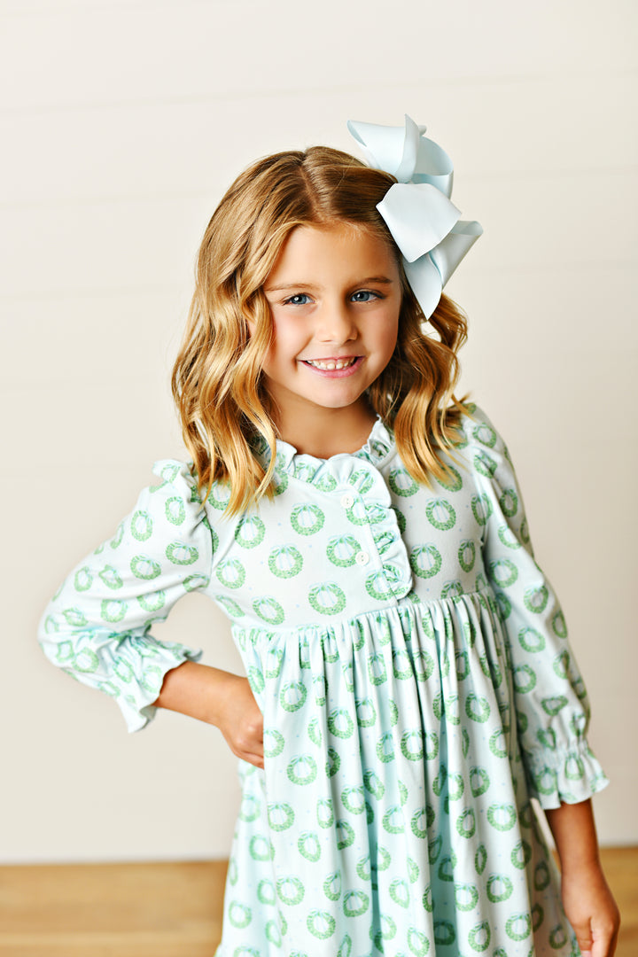 Wreath & Ribbon Lounge Dress - Swoon