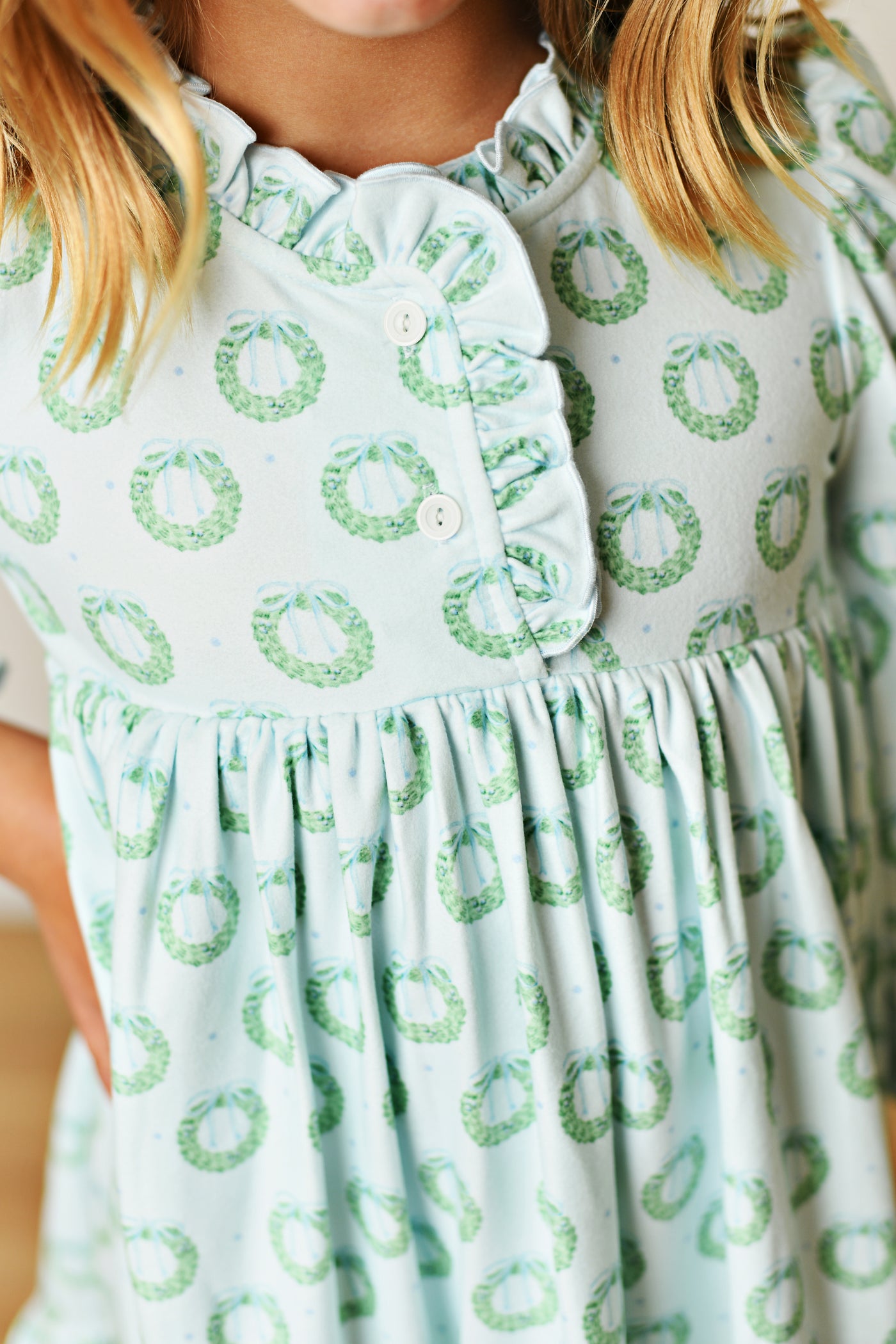 Wreath & Ribbon Lounge Dress - Swoon