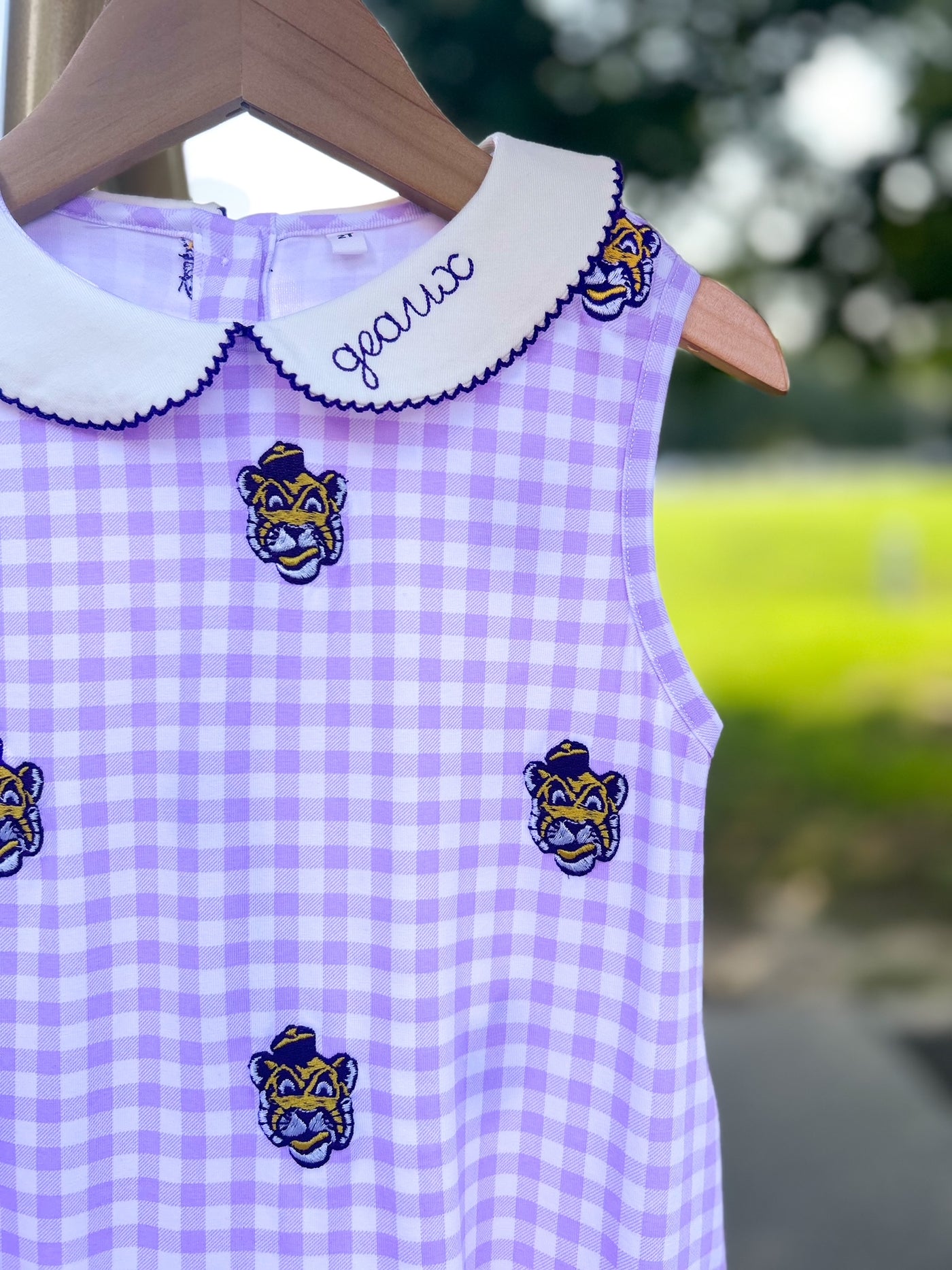 Embroidered LSU Tiger Girls Bubble - GEAUX