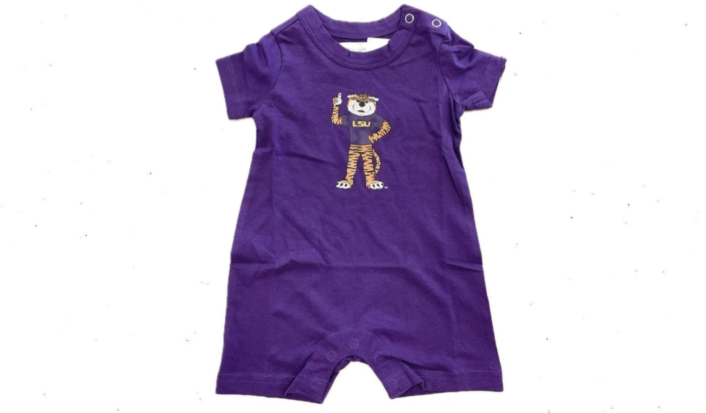 Mike The Tiger Boys LSU Romper - Stewart Simmons