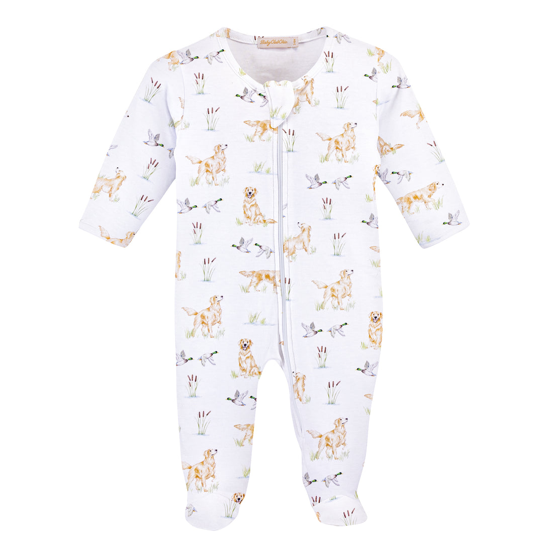 Goldens & Mallards Footie - Baby Club Chic