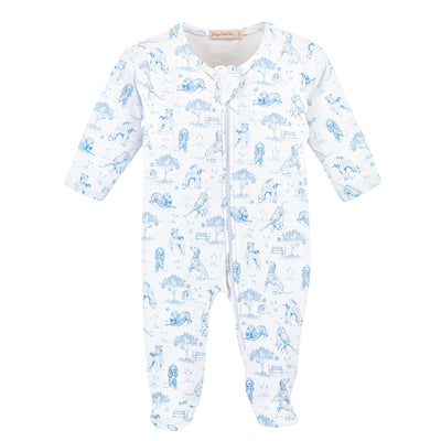 Blue Toile Barking Bliss Layette Collection - Baby Club Chic