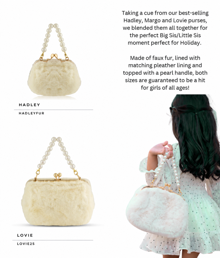 Faux Fur with Pearls Purse - Carrying Kind