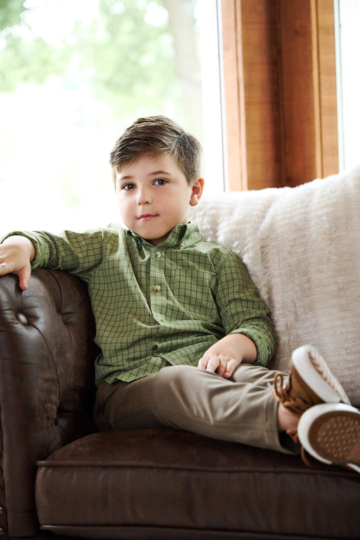 Pierfront Performance Buttondown - Evergreen Plaid - FINN