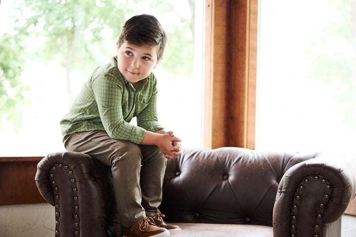 Pierfront Performance Buttondown - Evergreen Plaid - FINN