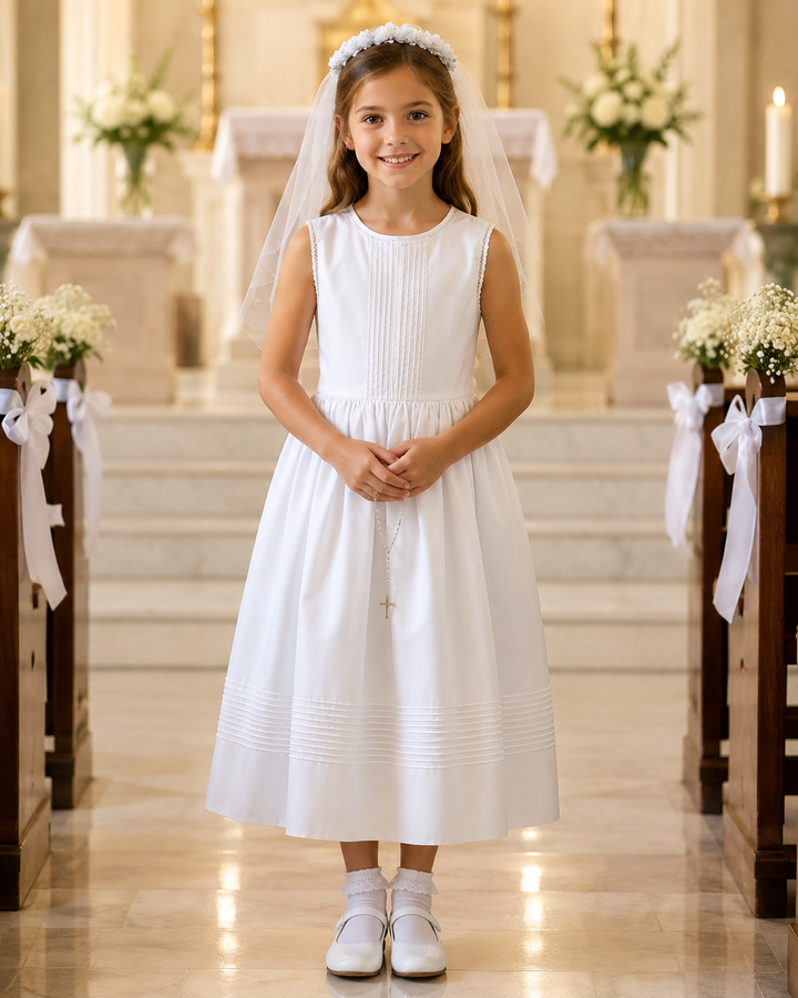 White Communion Dress - Lulu Bebe