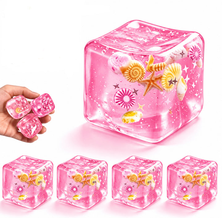 Pink Mermaid Squishy Cube