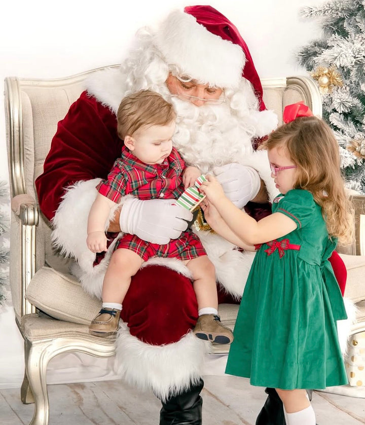 Yuletied Christmas Plaid Shortall - Properly Tied