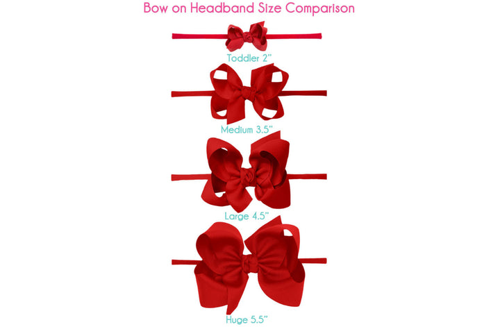 White Scalloped Headband Bow 4.5" - Beyond Creations