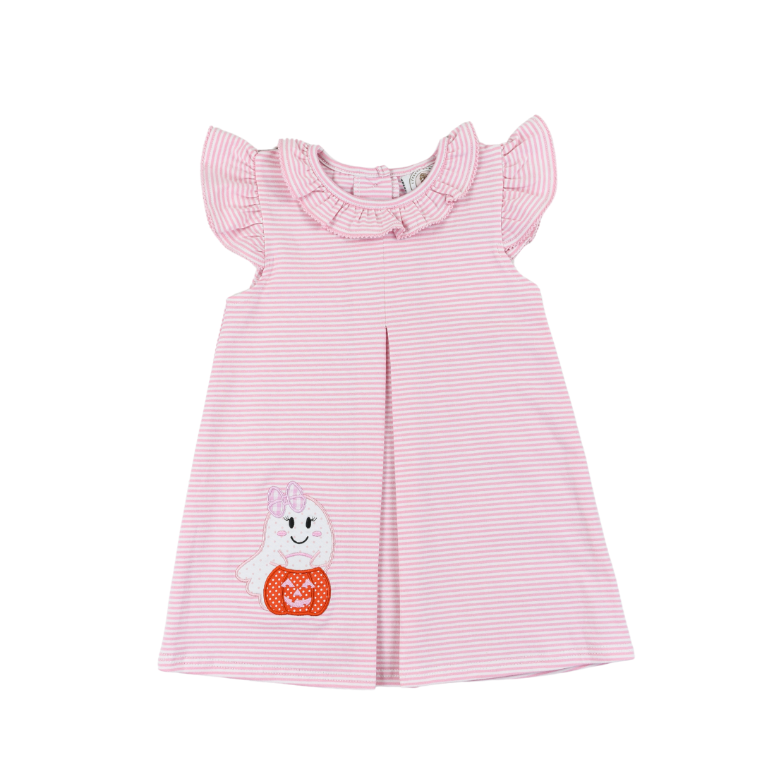 Girls Trick-or-Treat Pink Pleat Dress - Cypress Row