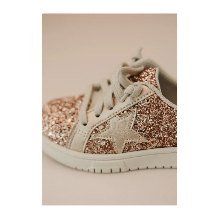 Kinley Gold Glitter Star Sneaker - L'Amour