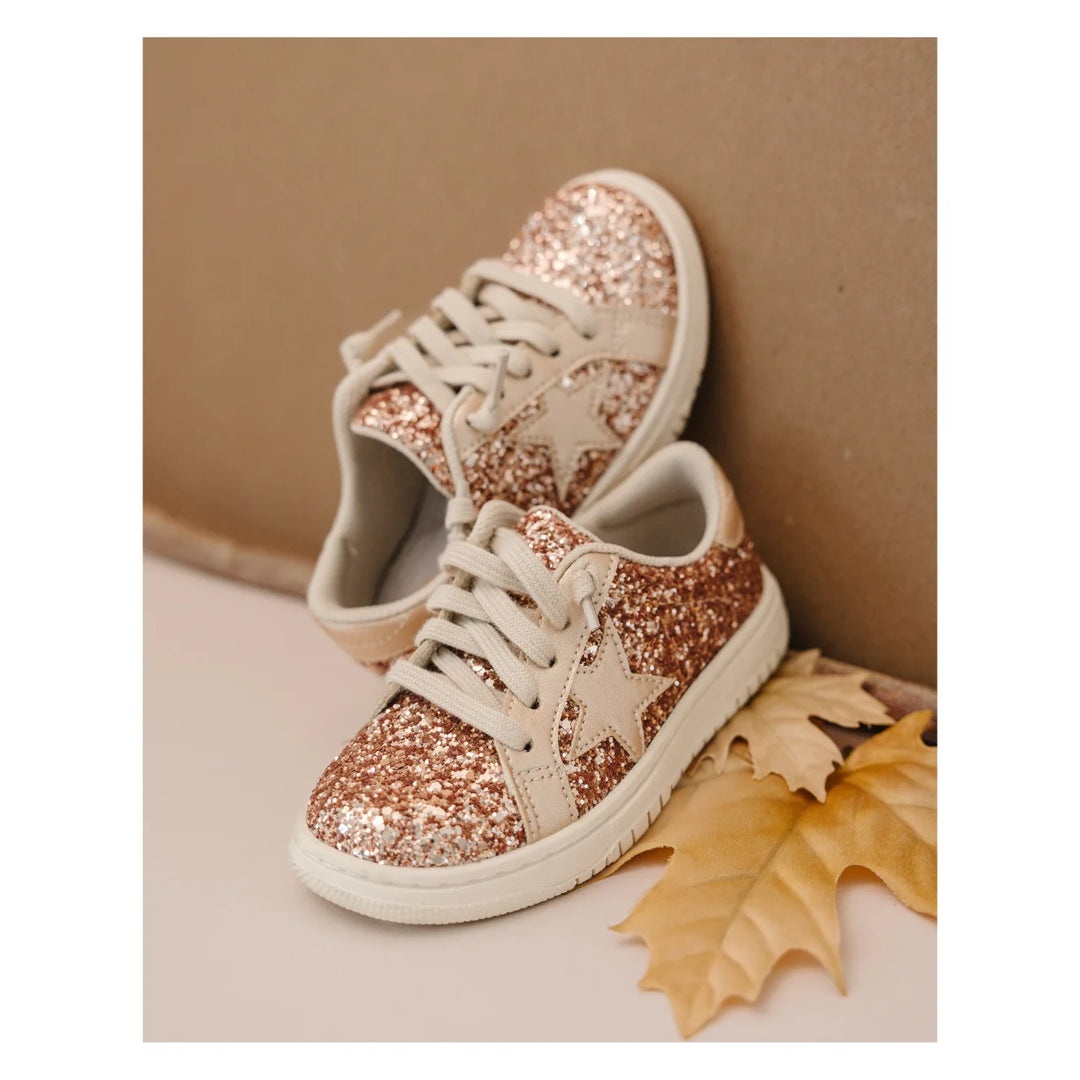 Kinley Gold Glitter Star Sneaker - L'Amour