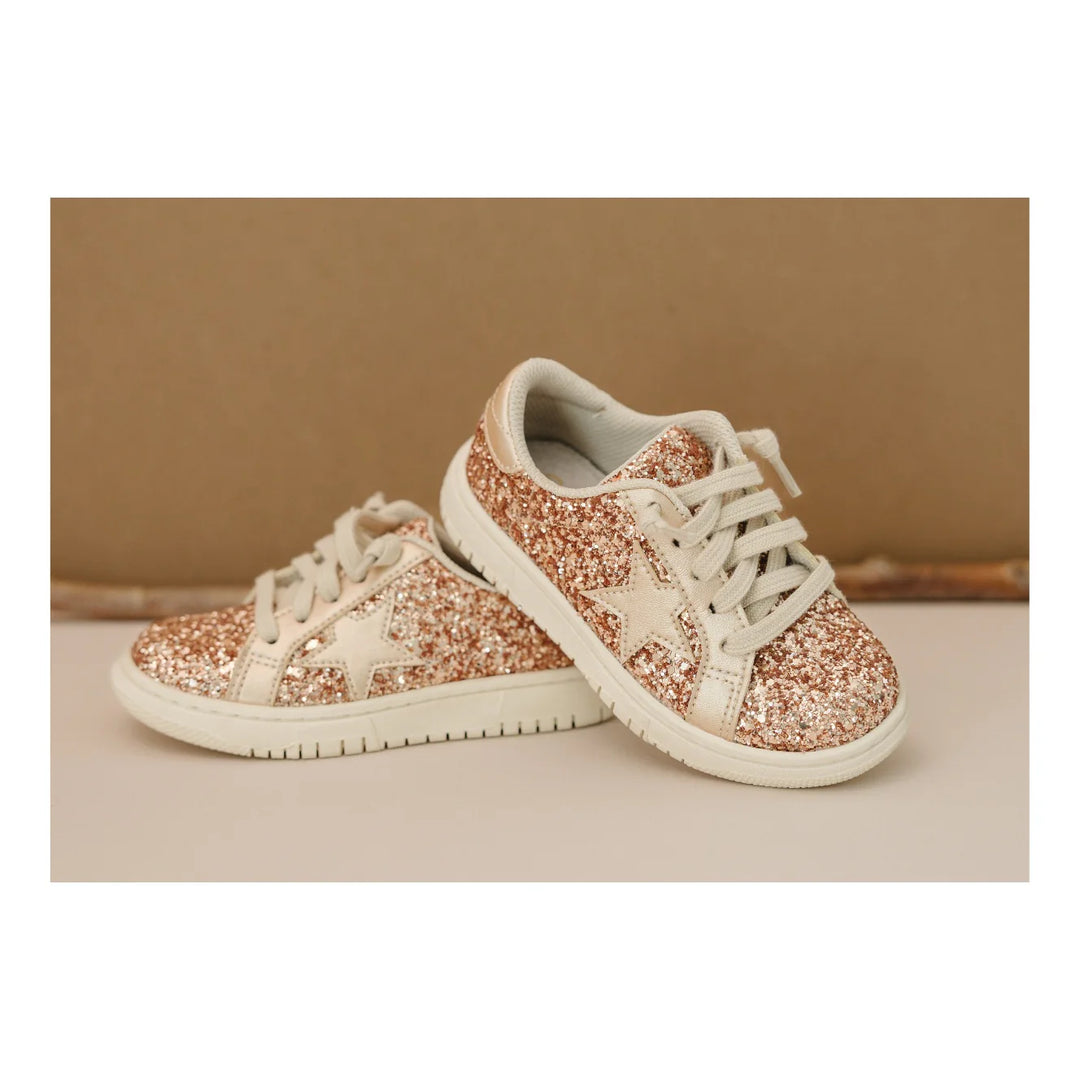 Kinley Gold Glitter Star Sneaker - L'Amour