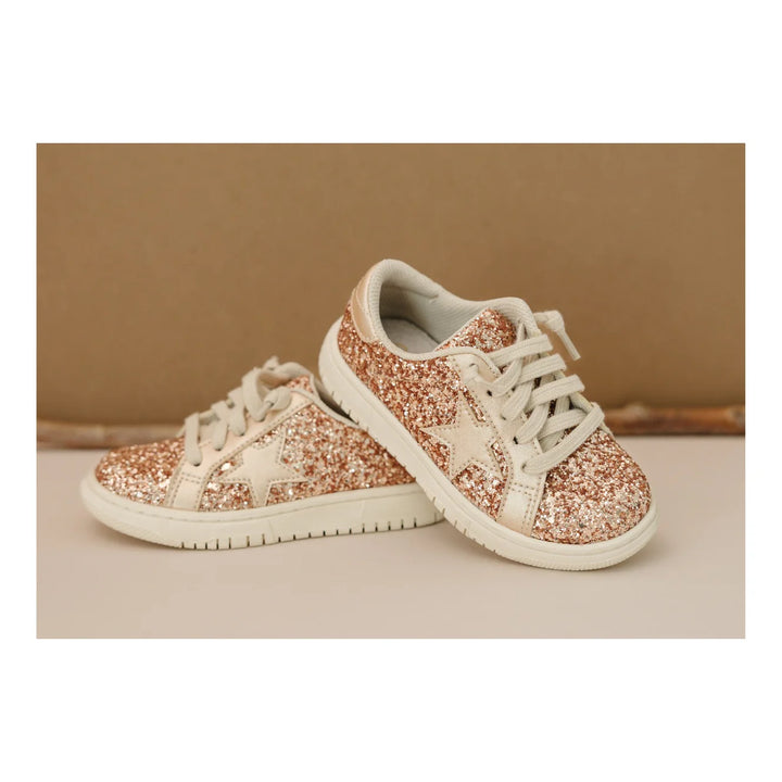 Kinley Gold Glitter Star Sneaker - L'Amour