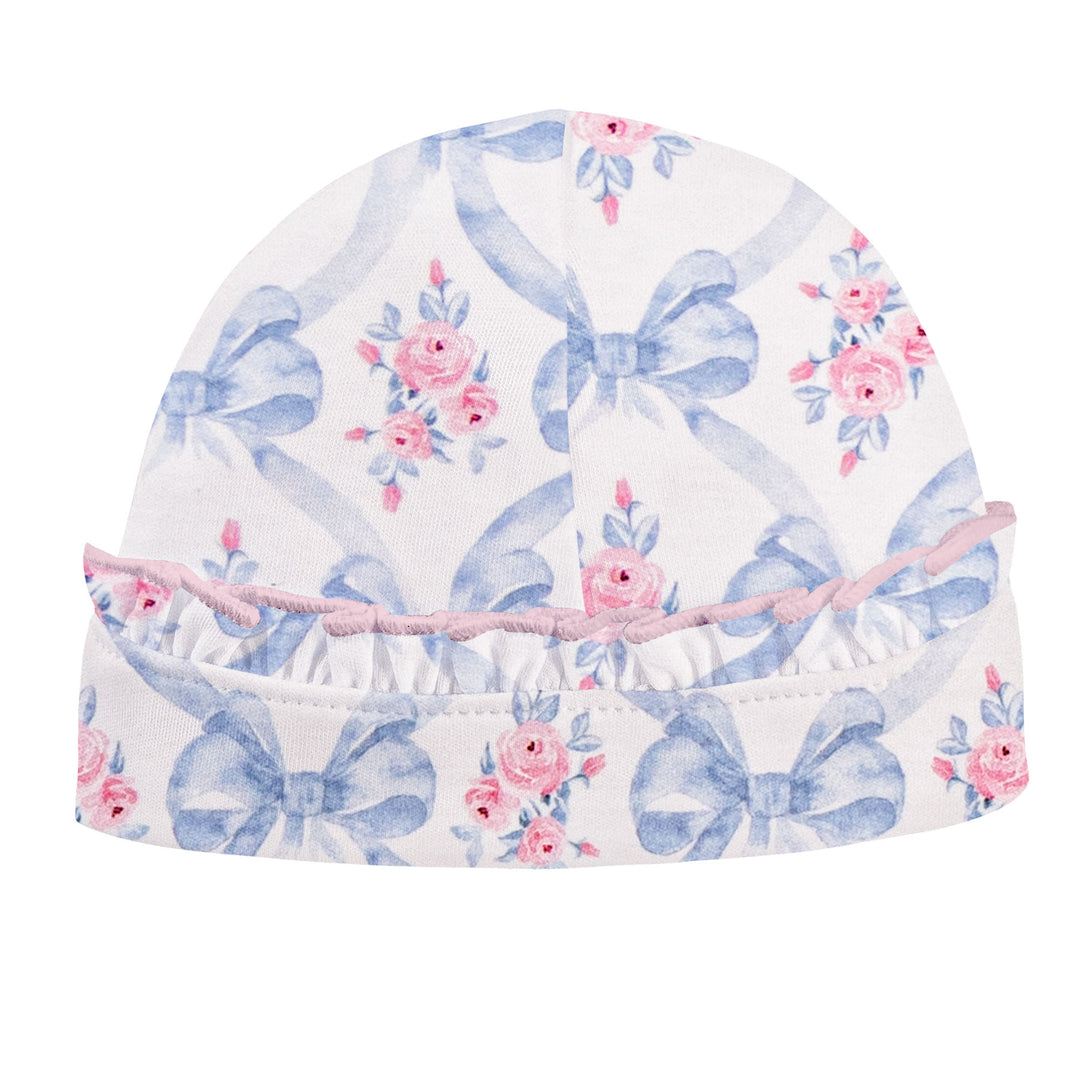 Bows & Blooms Ruffle Hat & Footie Set - Baby Club Chic
