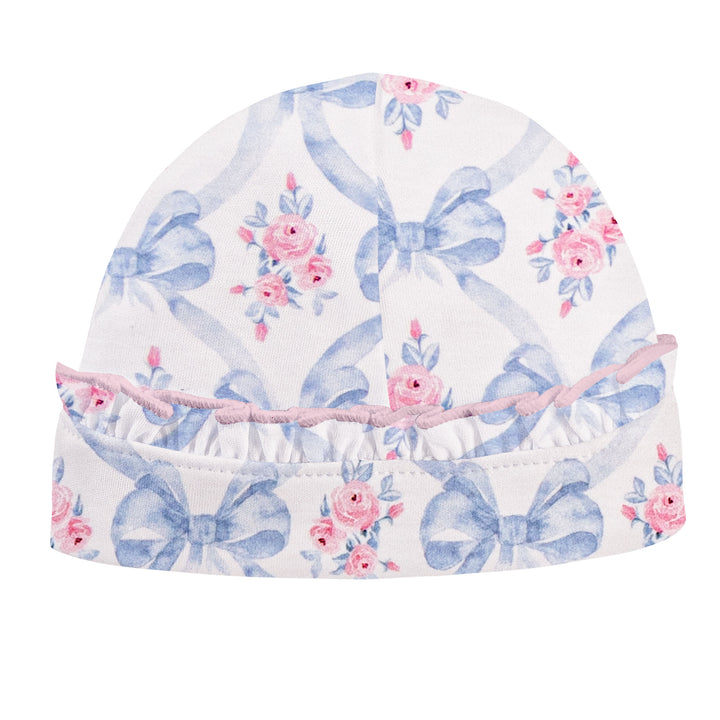 Bows & Blooms Ruffle Hat & Footie Set - Baby Club Chic
