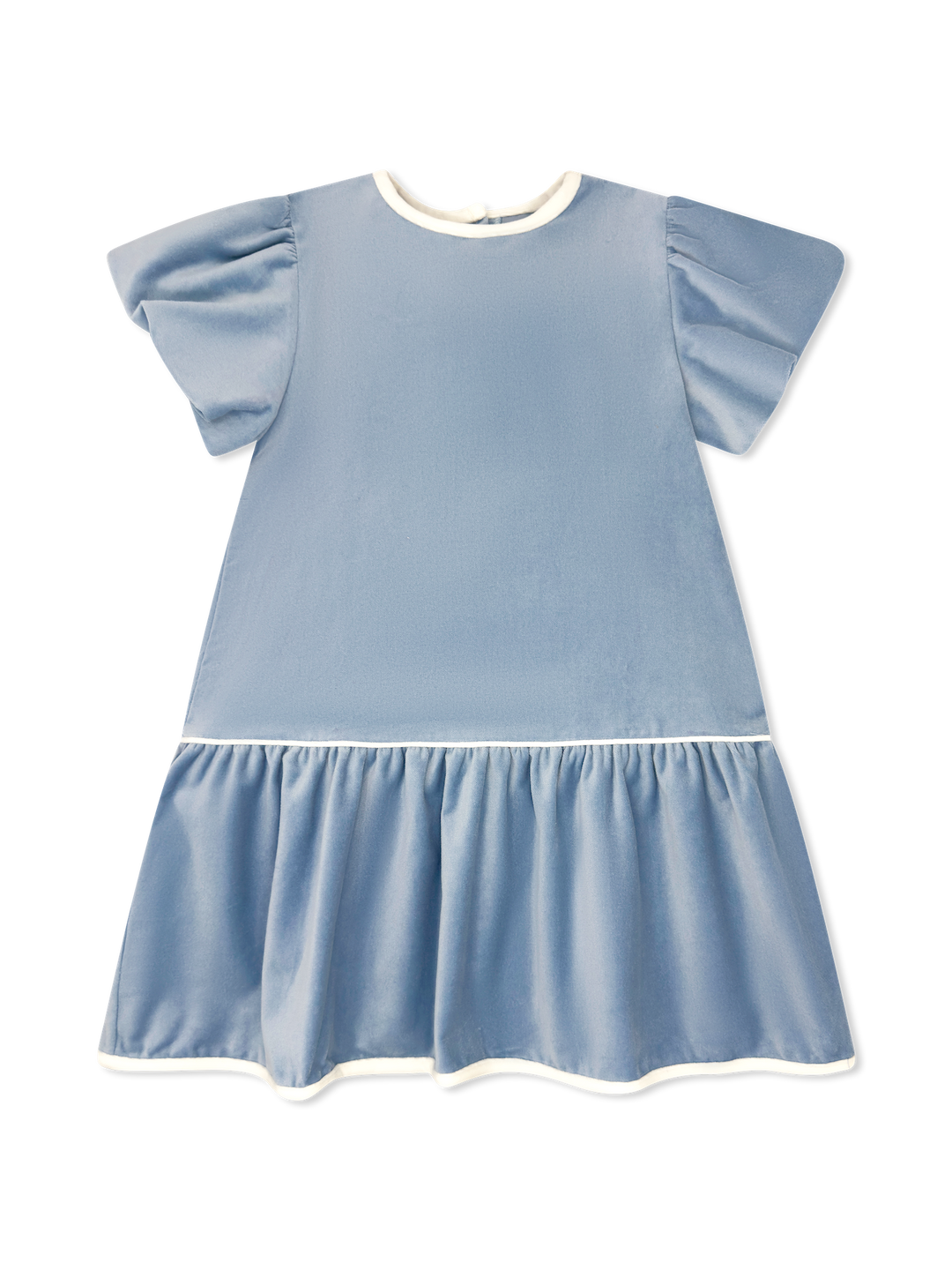 Beaufort Blue Velvet, Winter White Velvet Dress - Lullaby Set